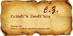 Czibók Zenóbia névjegykártya